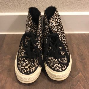Calf Hair Converse Shoes (size 5.5)